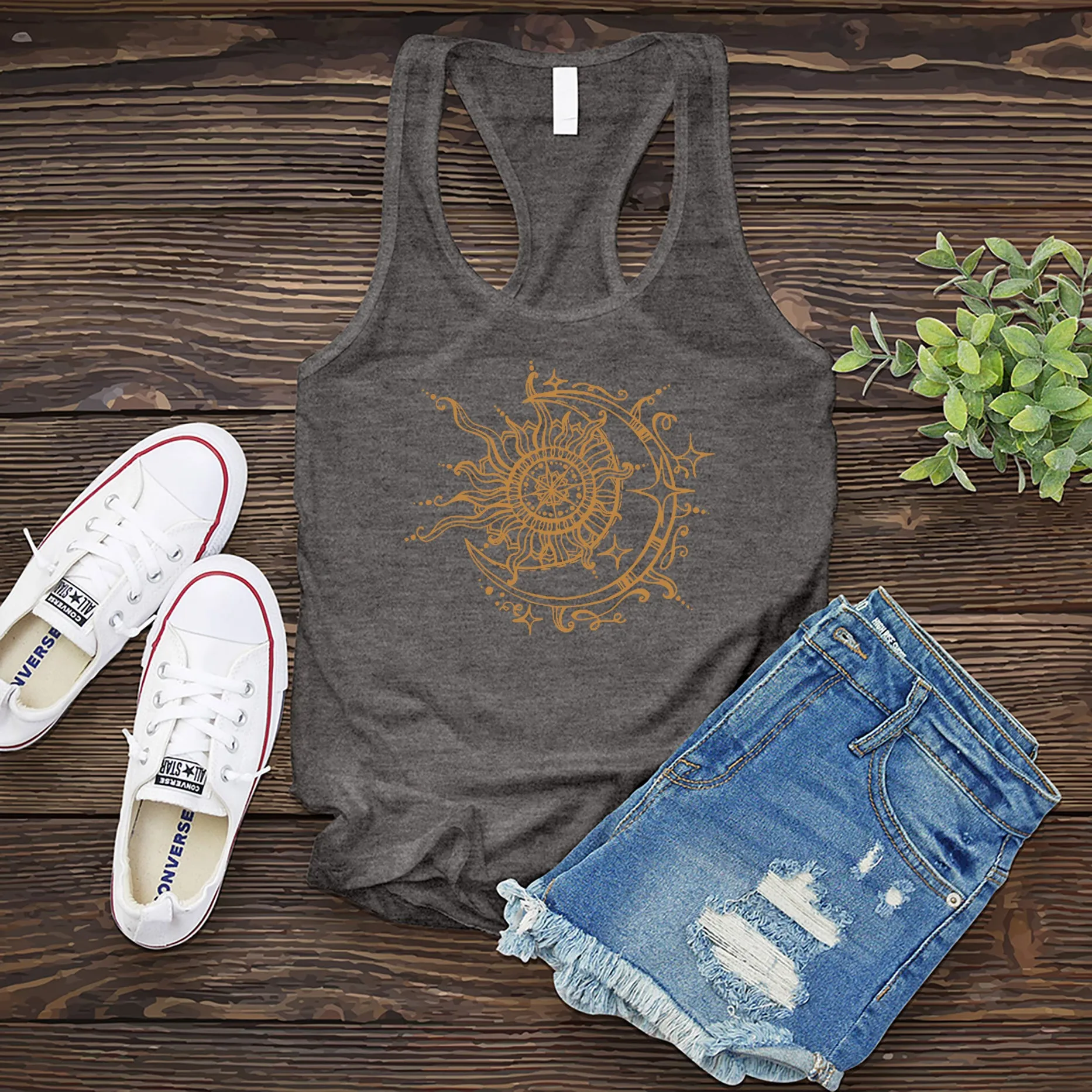 Sun and Moon Compass Women's Tank Top