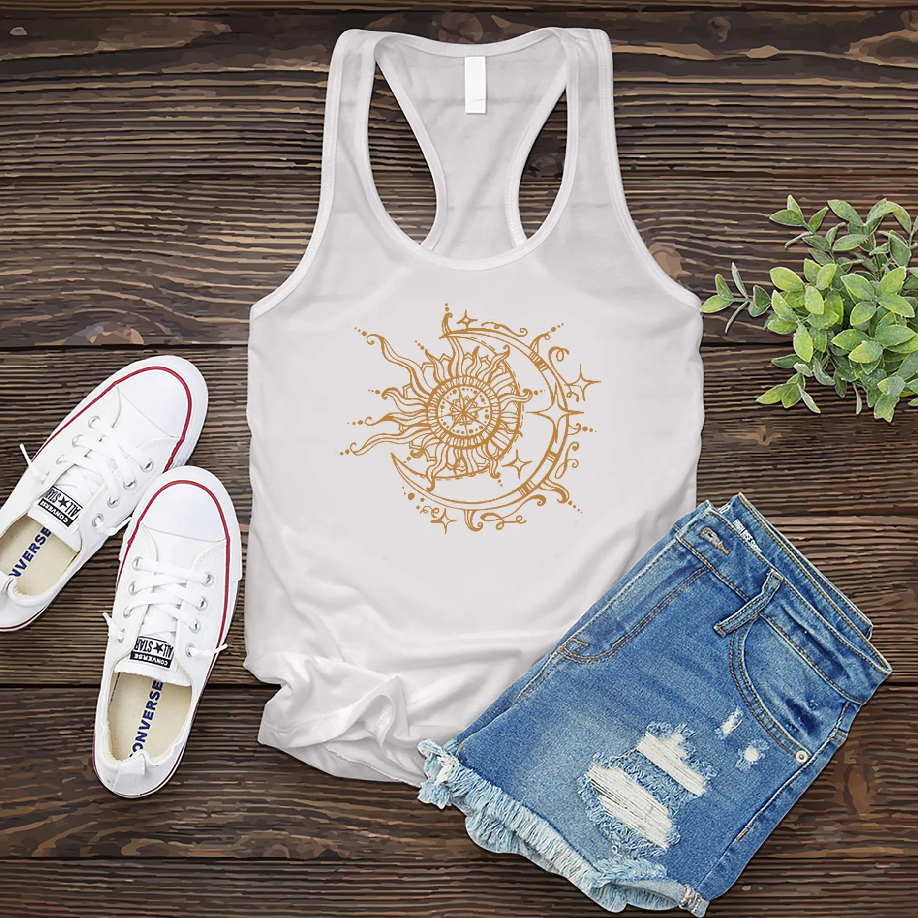 Sun and Moon Compass Women's Tank Top