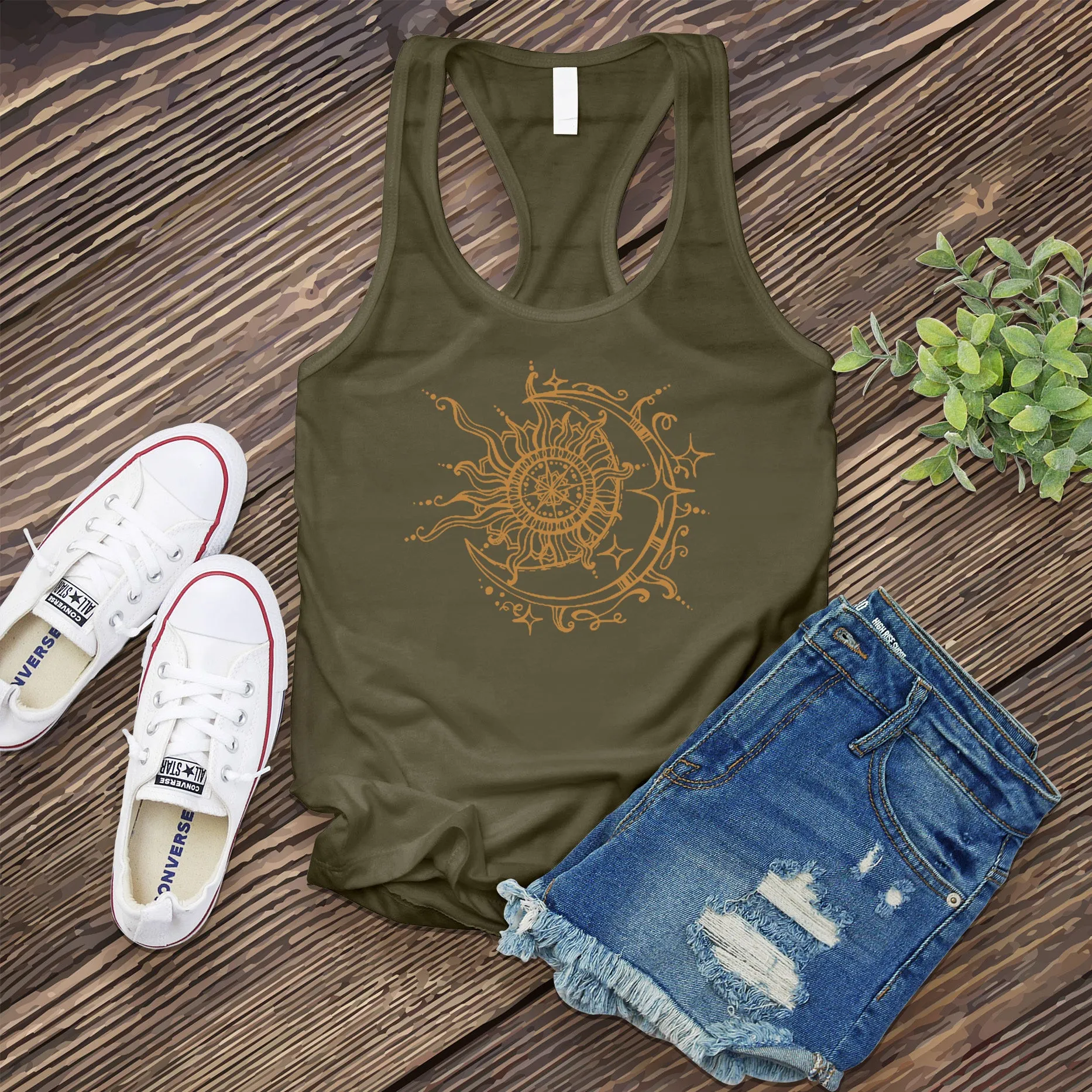 Sun and Moon Compass Women's Tank Top