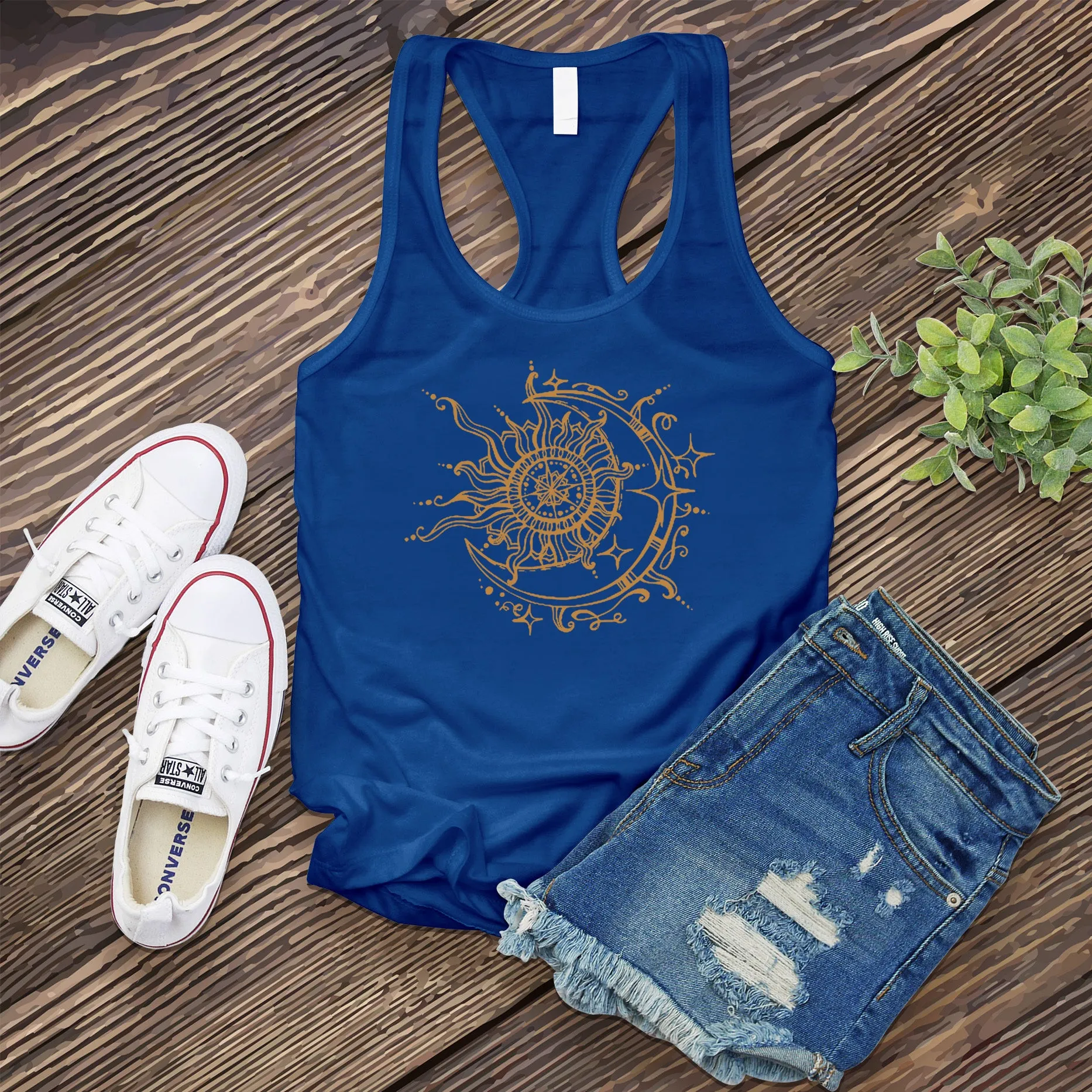 Sun and Moon Compass Women's Tank Top