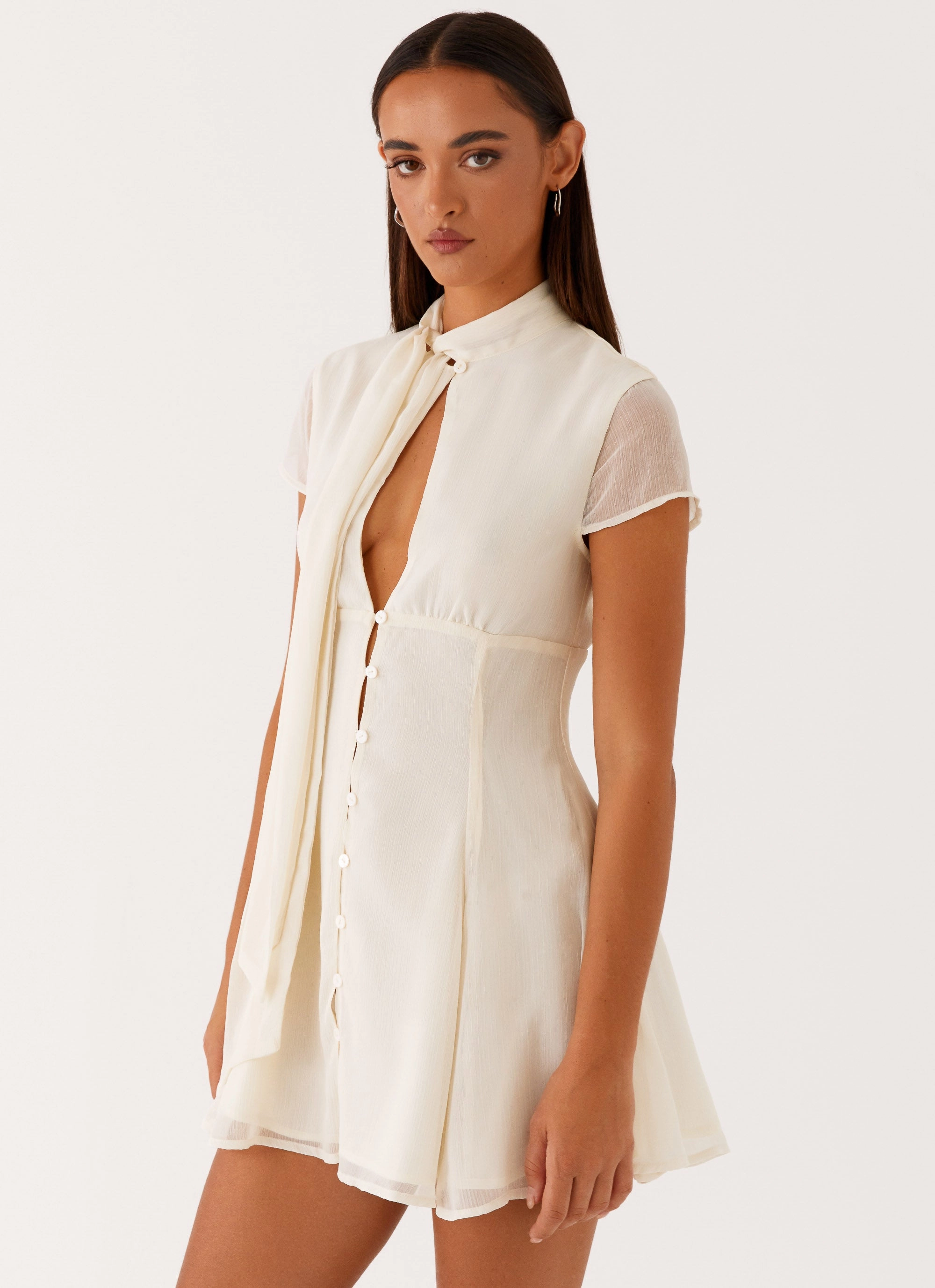 Modern Layering Karling Mini Dress - Ivory