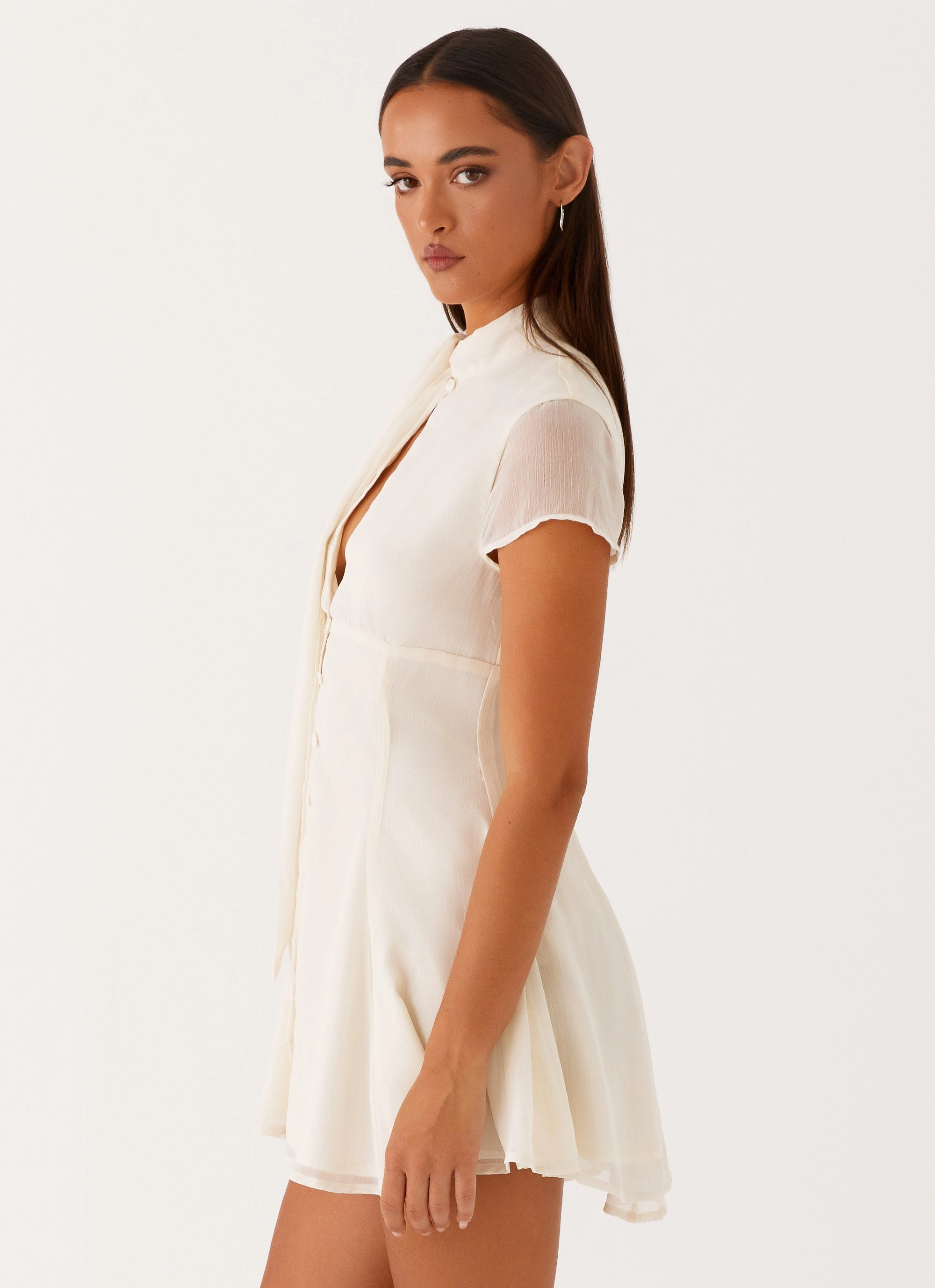 Chic Harmony Karling Mini Dress - Ivory