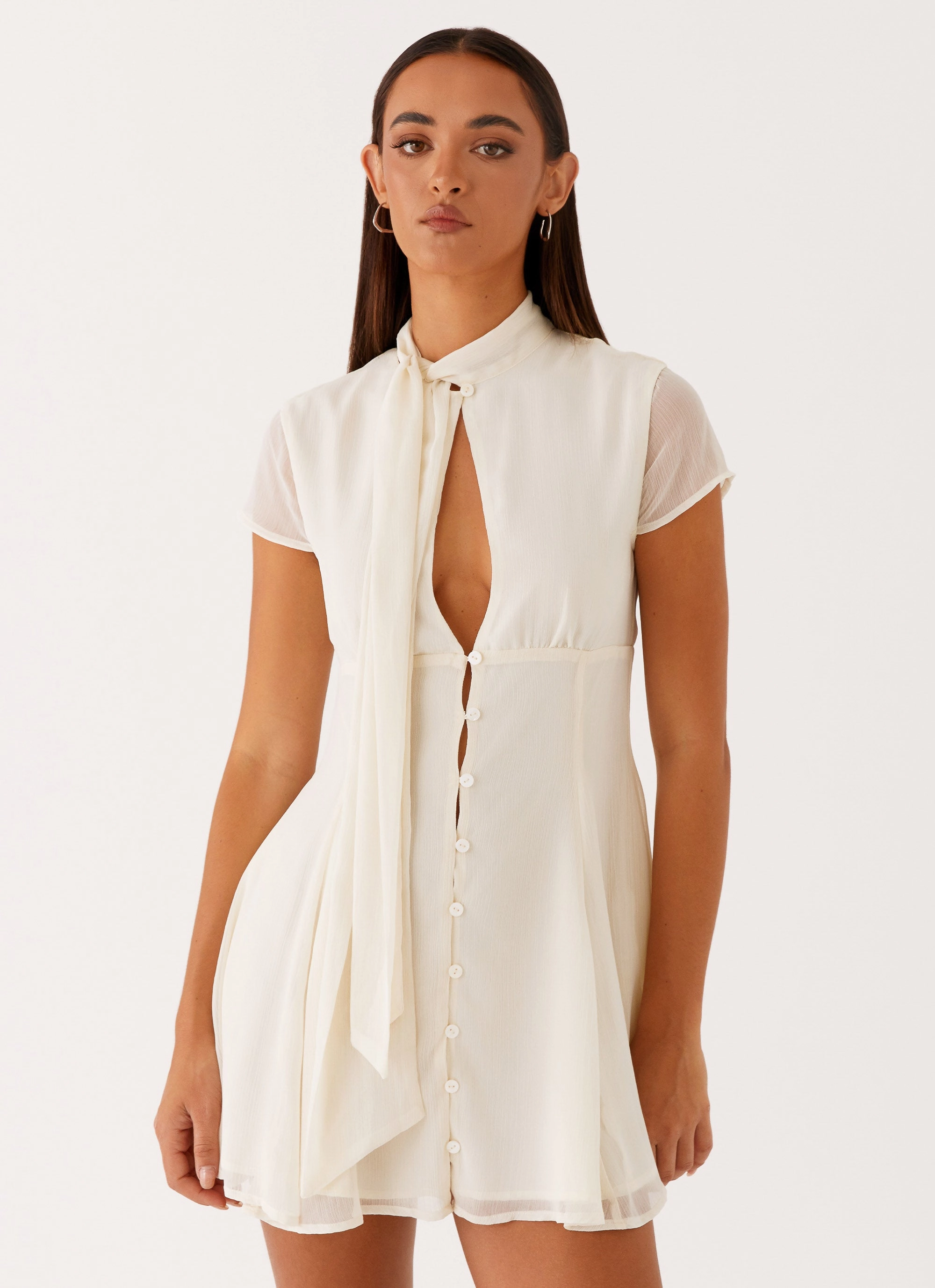 Bold Elegance Karling Mini Dress - Ivory