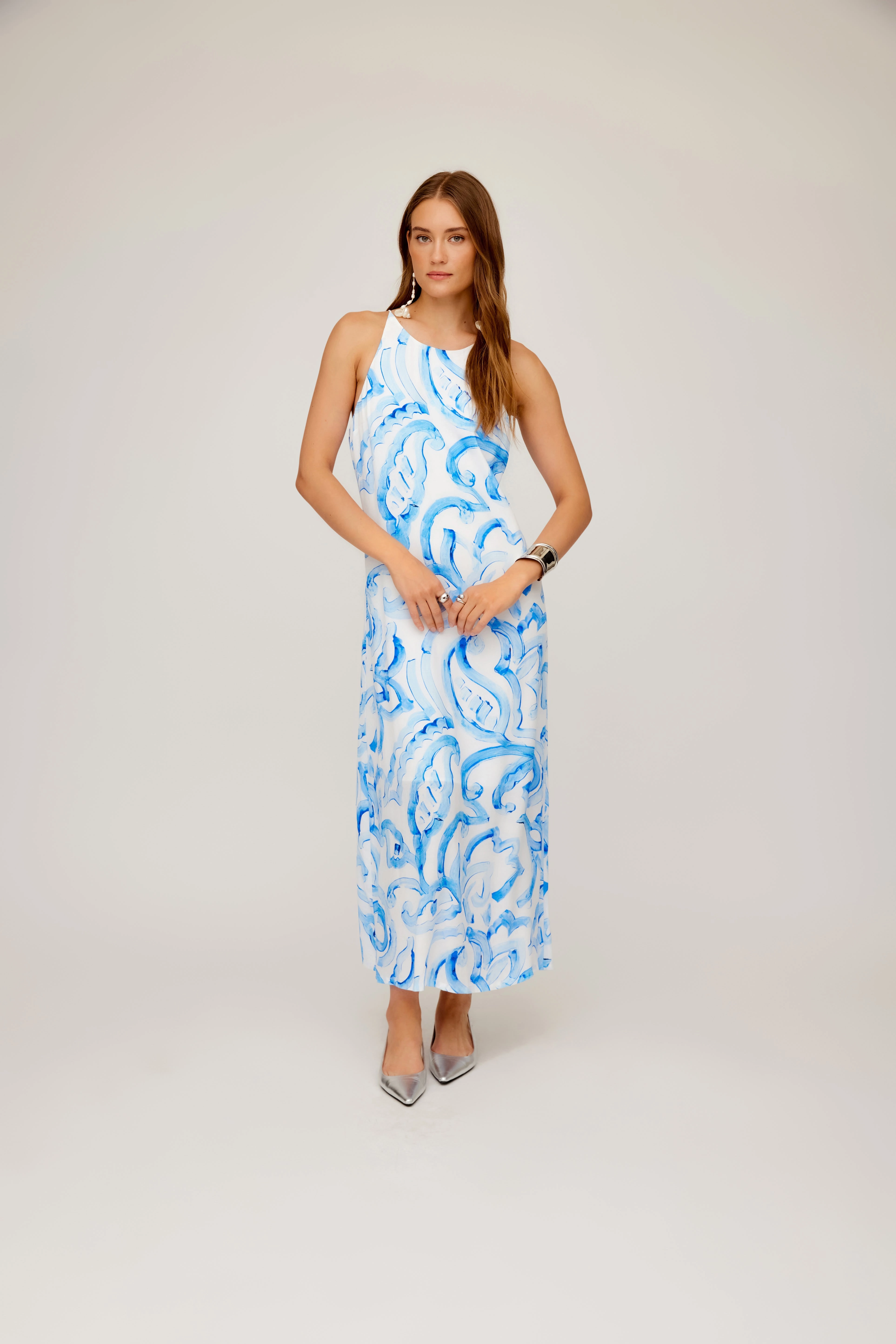 Weekend Casual Sera A Line Midi Painted Paisley Print