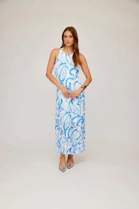 Festival-Ready Bold Movement Sera A Line Midi Painted Paisley Print