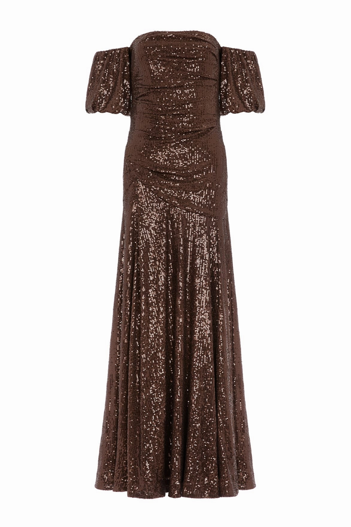 Perfectly Fitted Semi Fit Sunbeam Valentina Off-Shoulder Gown