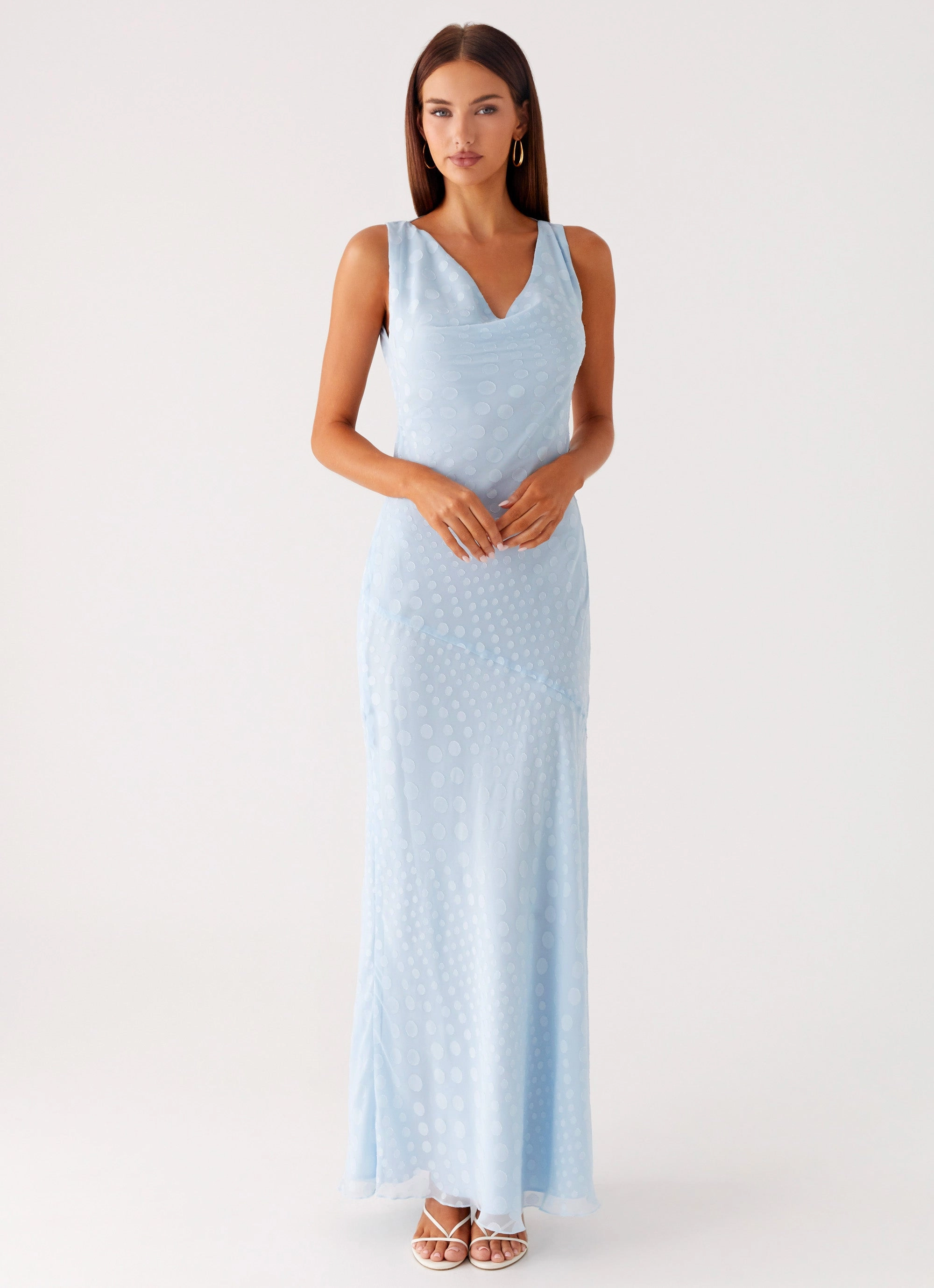 Casual Comfort Wear Sundance Chiffon Maxi Dress - Blue