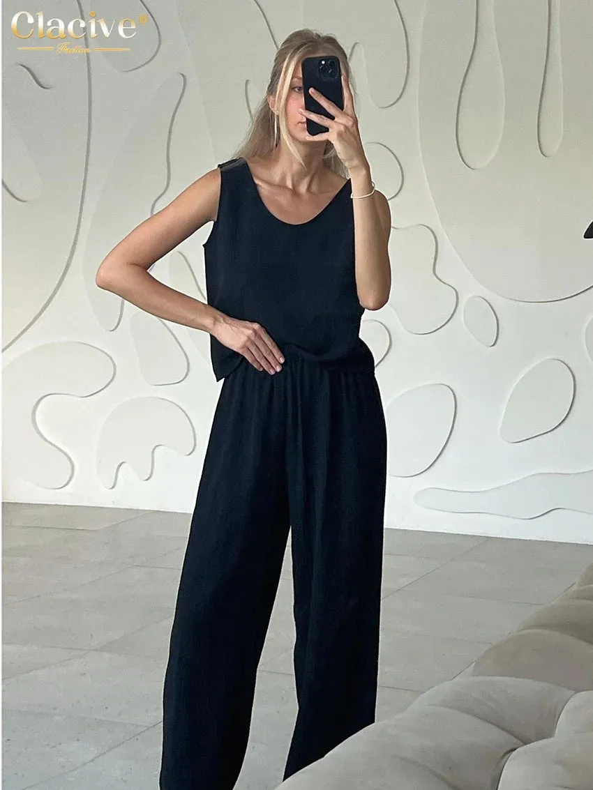 Sunday Cotton Wide Leg Loungewear
