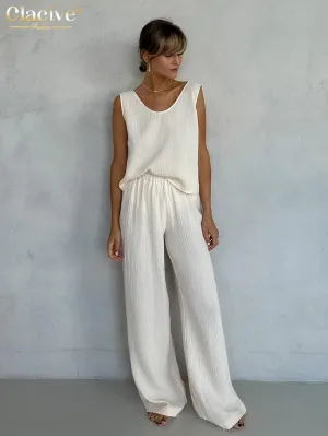 Sunday Cotton Wide Leg Loungewear