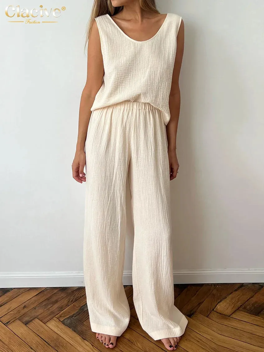 Sunday Cotton Wide Leg Loungewear