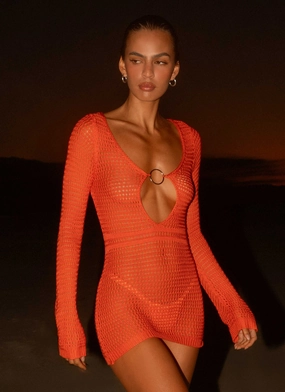 Sunriser Crochet Mini Dress - Red Sleek And Stylish