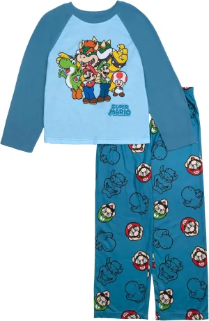 Super Mario Boys' 2-piece Pajama Set