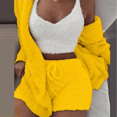 Supper Cute Knit Fuzzy Sleepwear