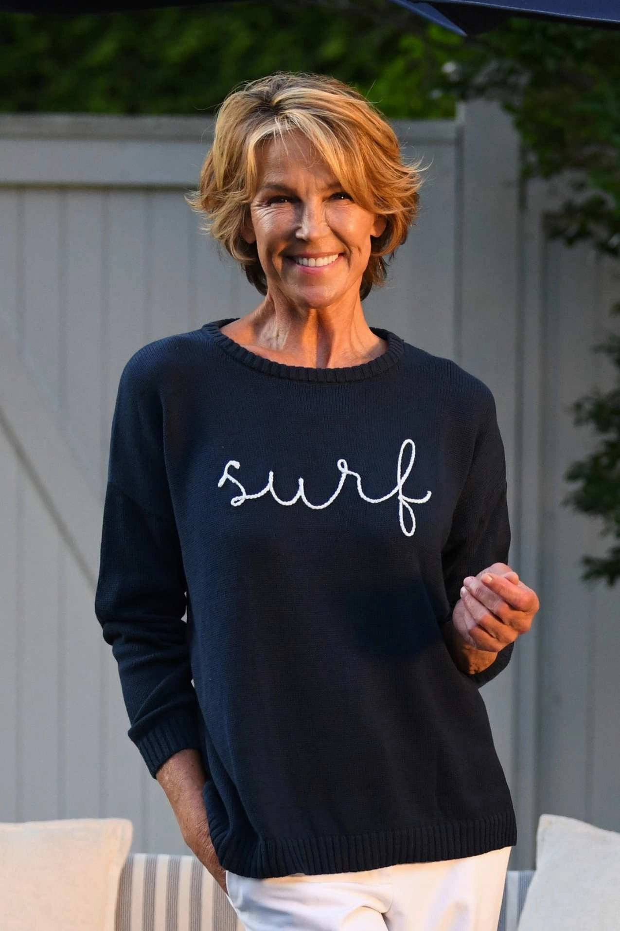 Surf Sweater / Navy Periwinkle RollUpCuff