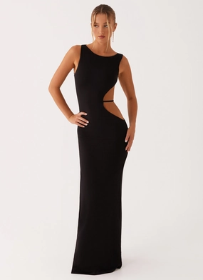 Sutton Maxi Dress - Black Easy-to-style casual dress