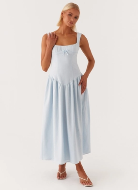 Adjustable-Straps Smooth Vibes Suzie Midi Dress - Blue