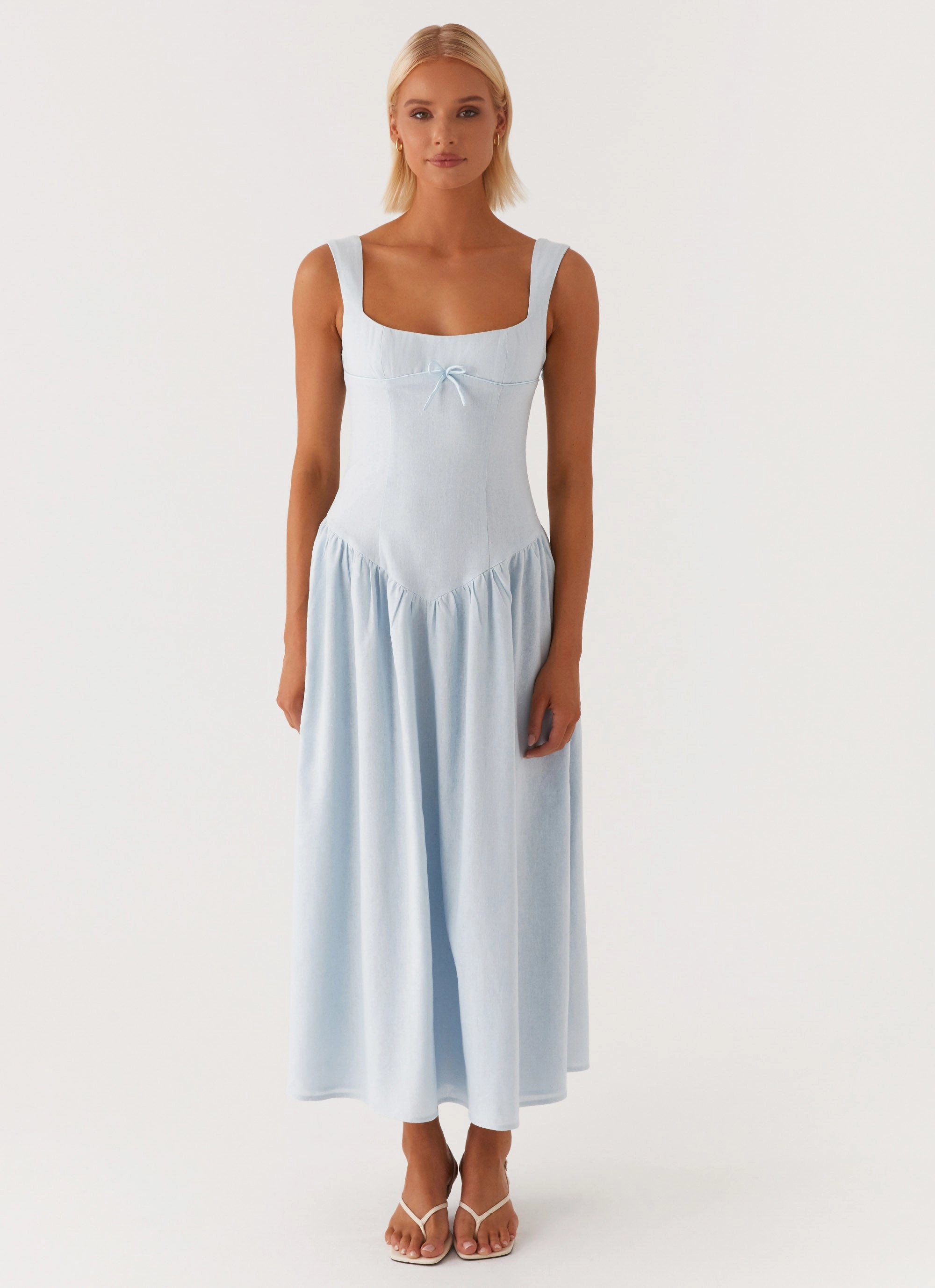 Suzie Midi Dress - Blue Comfortable Layer