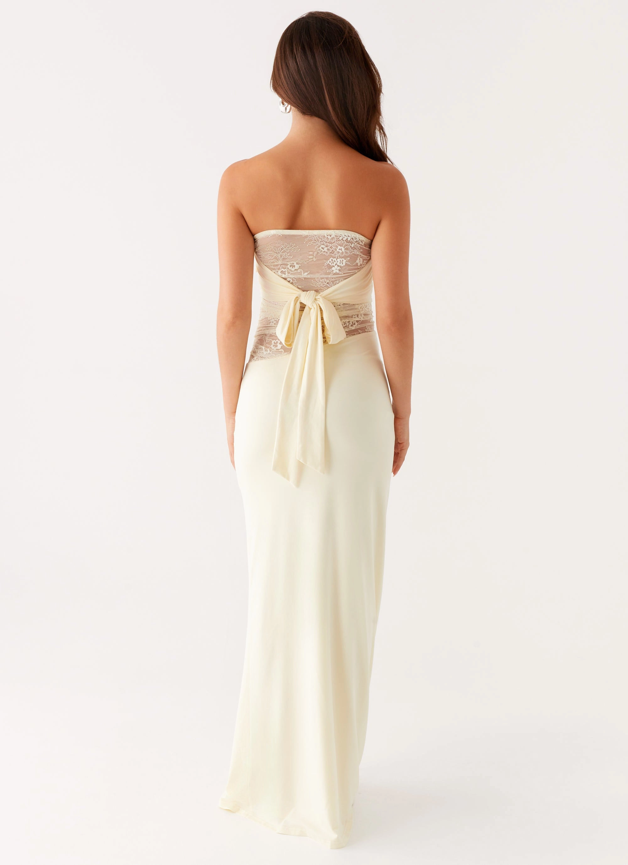 Sweet Energy Strapless Maxi Dress - Yellow Relax Motion