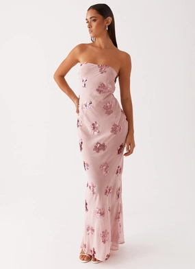Body Safe Lightweight Piece Sweet Escape Sequin Maxi Dress - Baby Pink