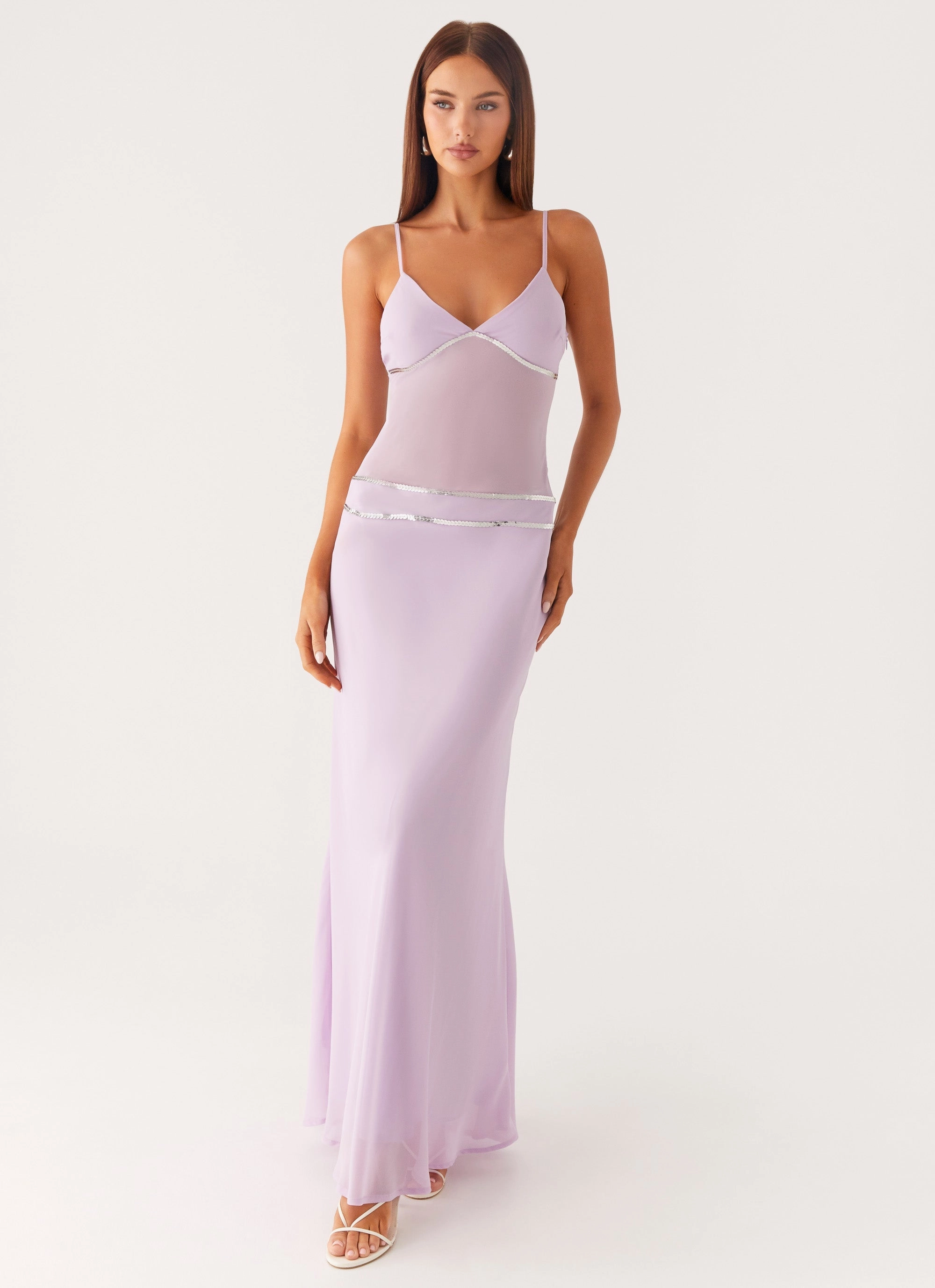Flattering Shape Design Minimalist Fit Sweet On You Maxi Dress - Lavender