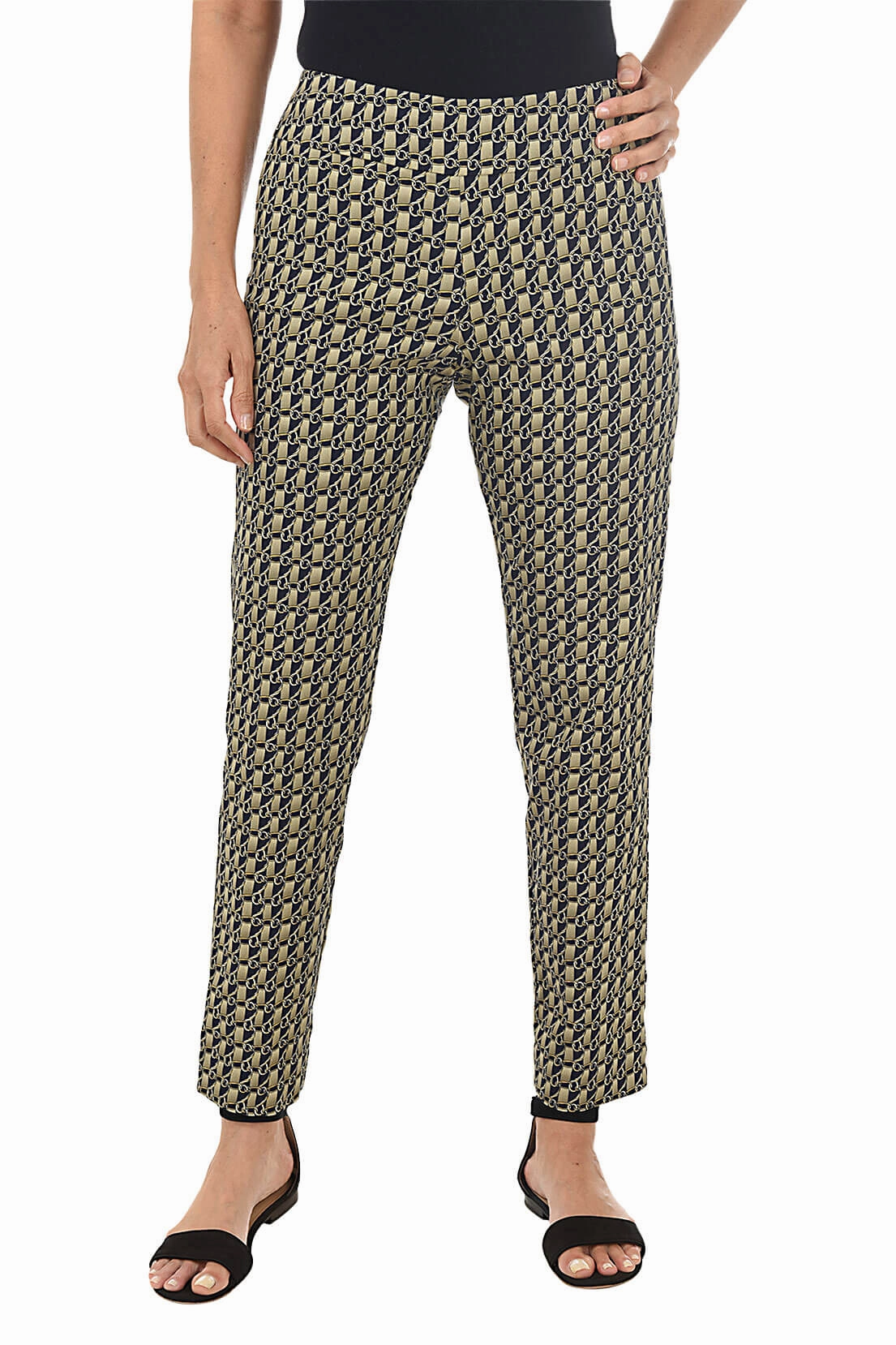 Layer Comfort Gold Chains Pull-On Ankle Pant