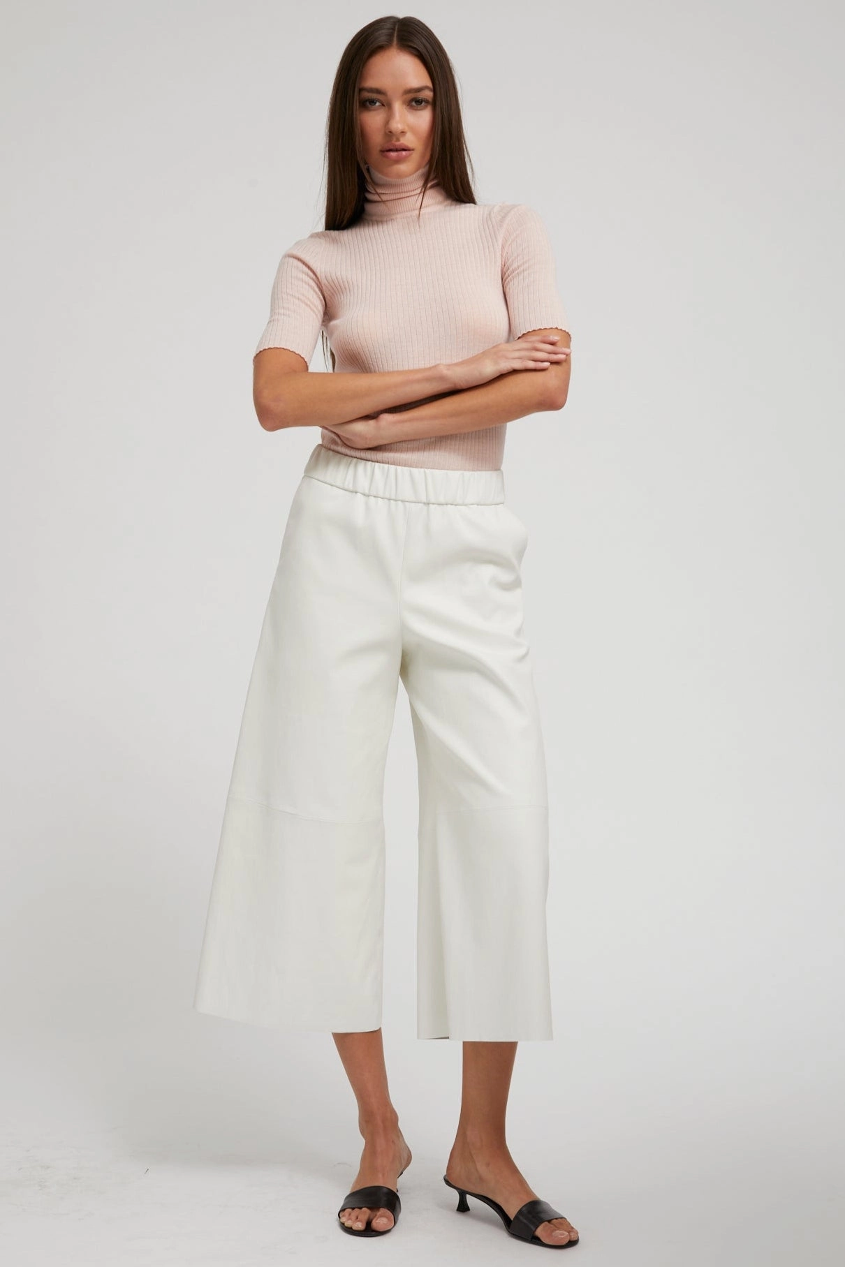 Blush Cashmere Turtleneck Neutral Tone Palette