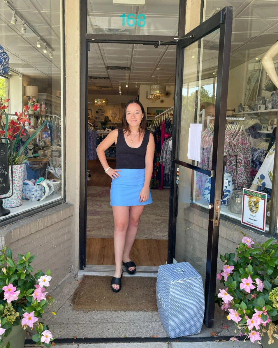 Razi Skort Sky Blue WrinkleFree Weaving