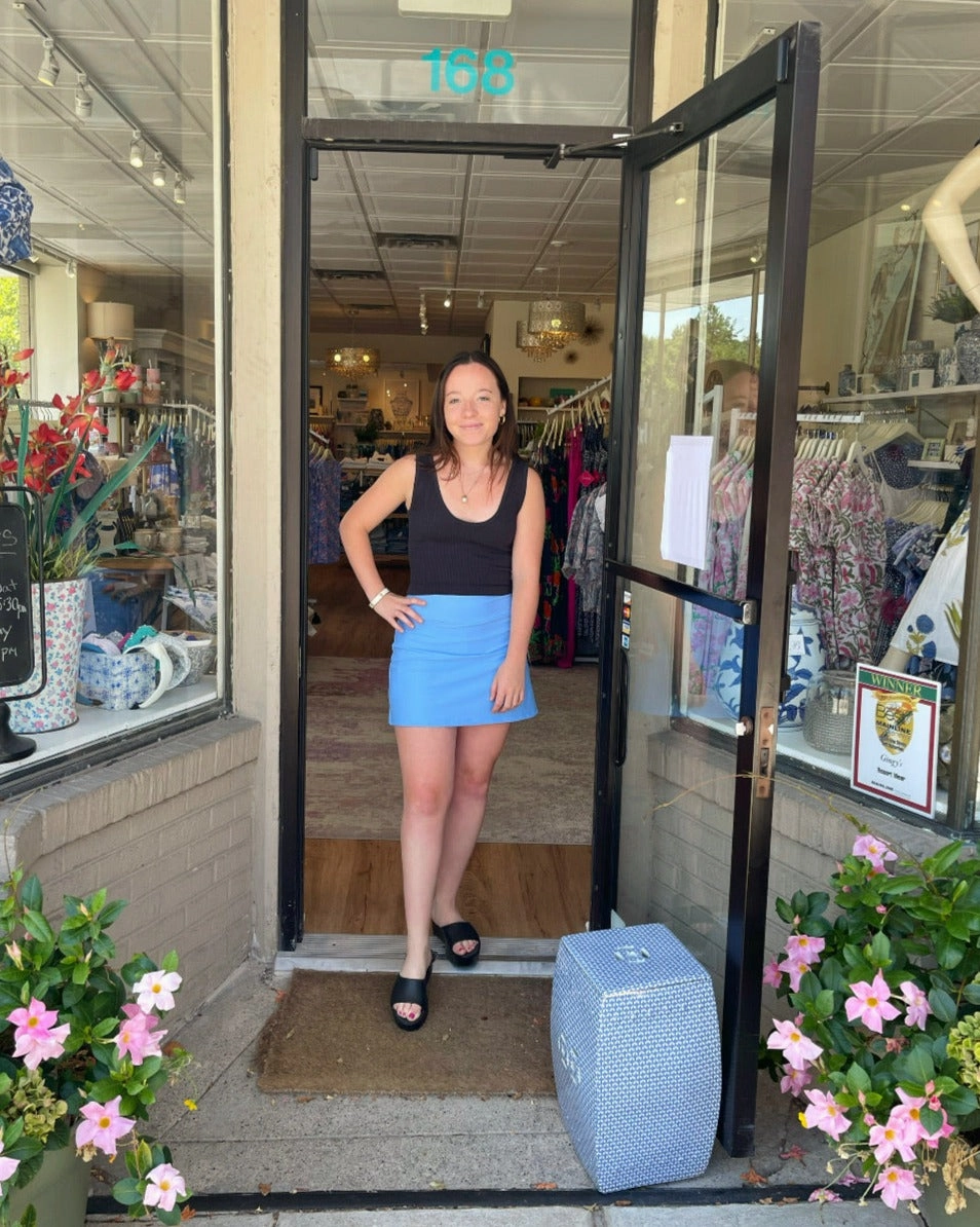 Razi Skort Sky Blue Sleeveless Tee HiddenZipper