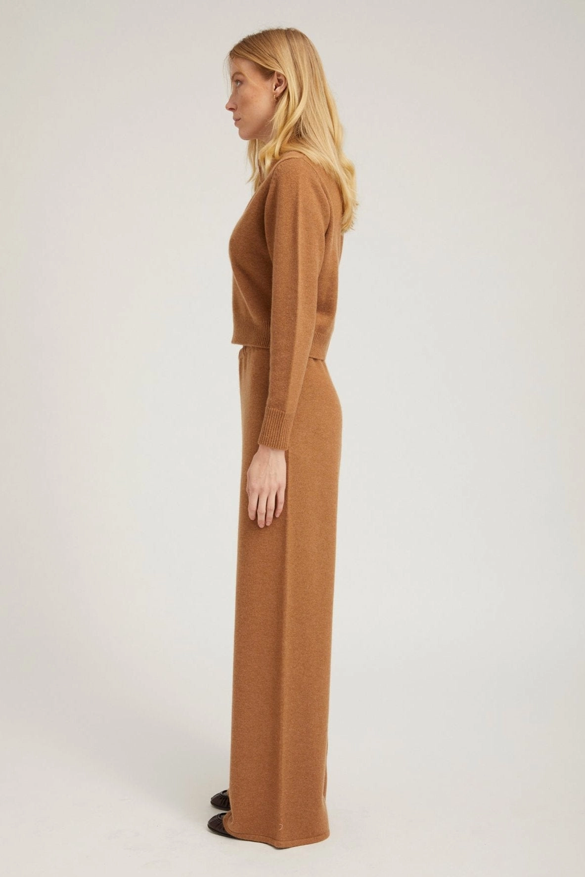 Tan Cashmere Easy Pants Essential Comfort