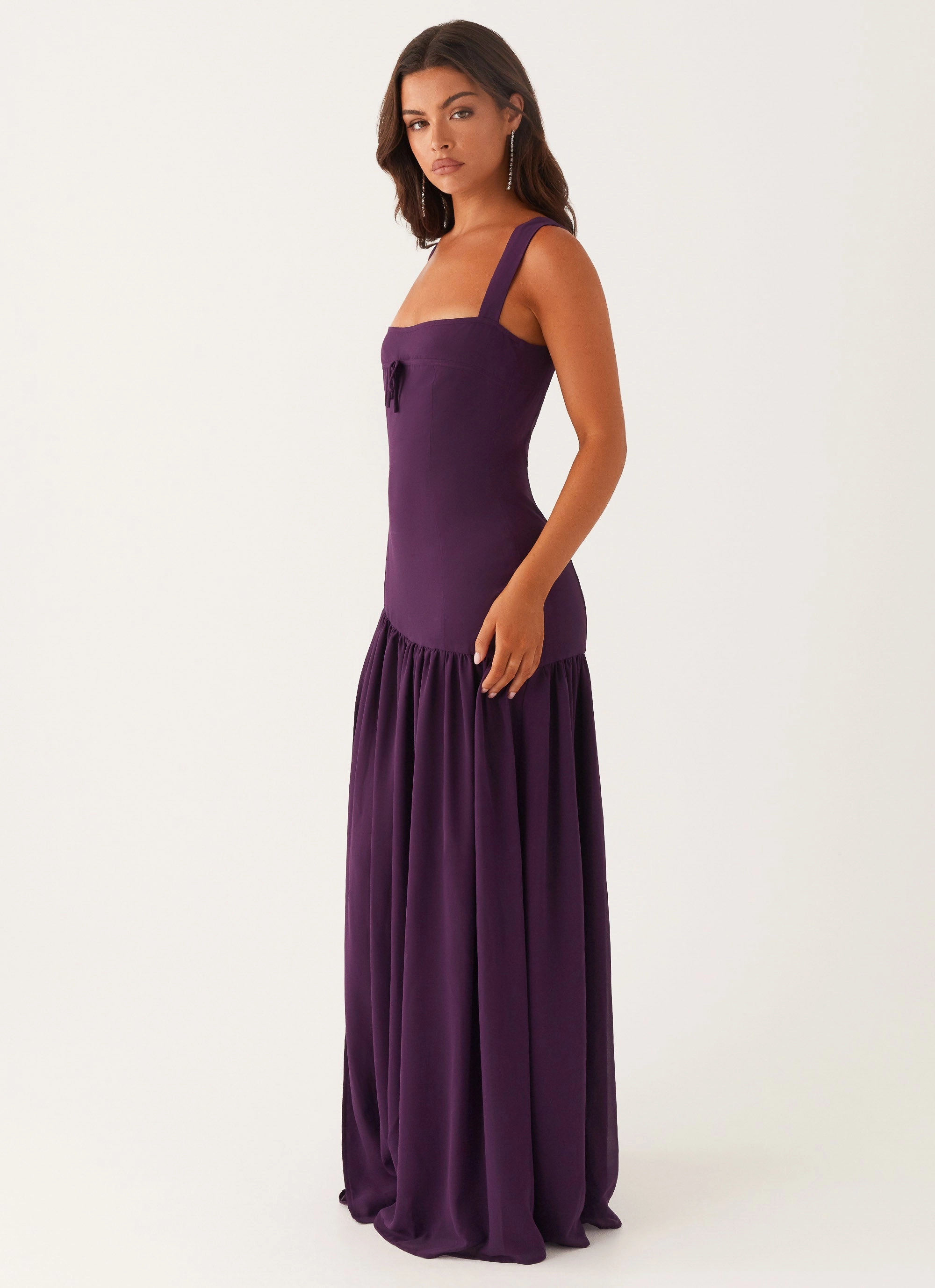 Alberta Maxi Dress - Mulberry Bright Mood Office Tone