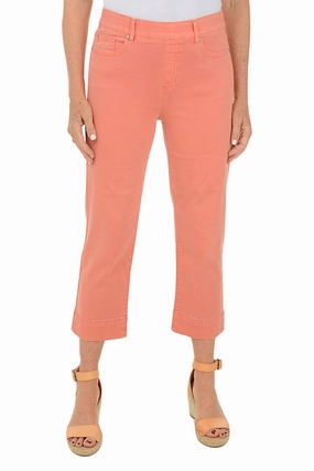 Sport Wear Fit AbrasionResistant Denim Kick Flare Crop Pant