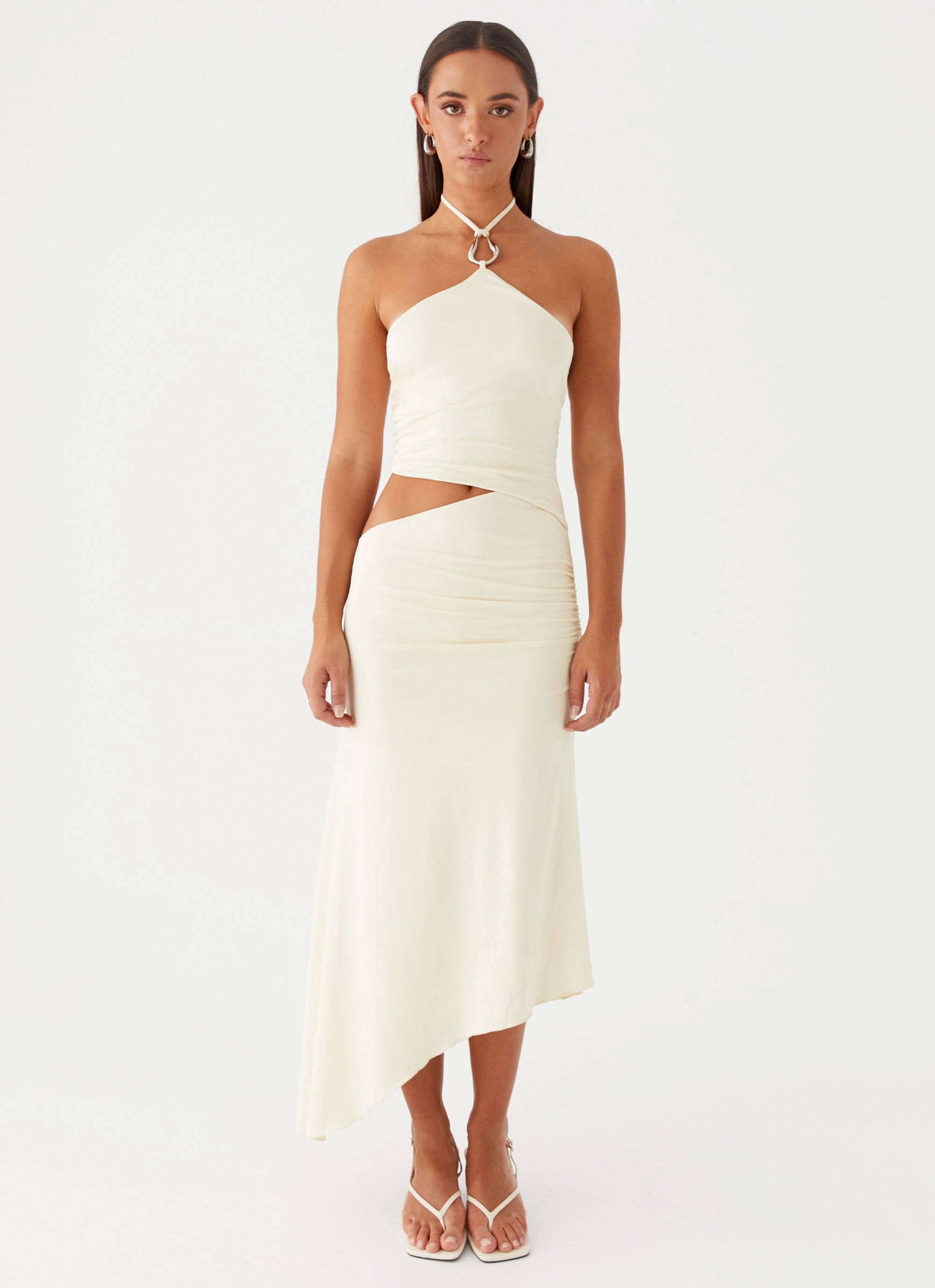 Fitted Shape Flared shape Tasha Maxi Dress - Lemon