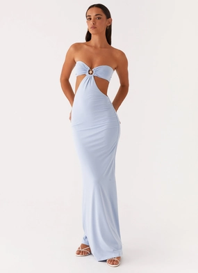 Tatiana Maxi Dress - Blue Polished Finish