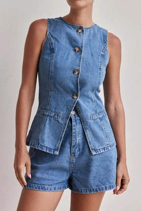 Fresh casual TATUM DENIM VEST