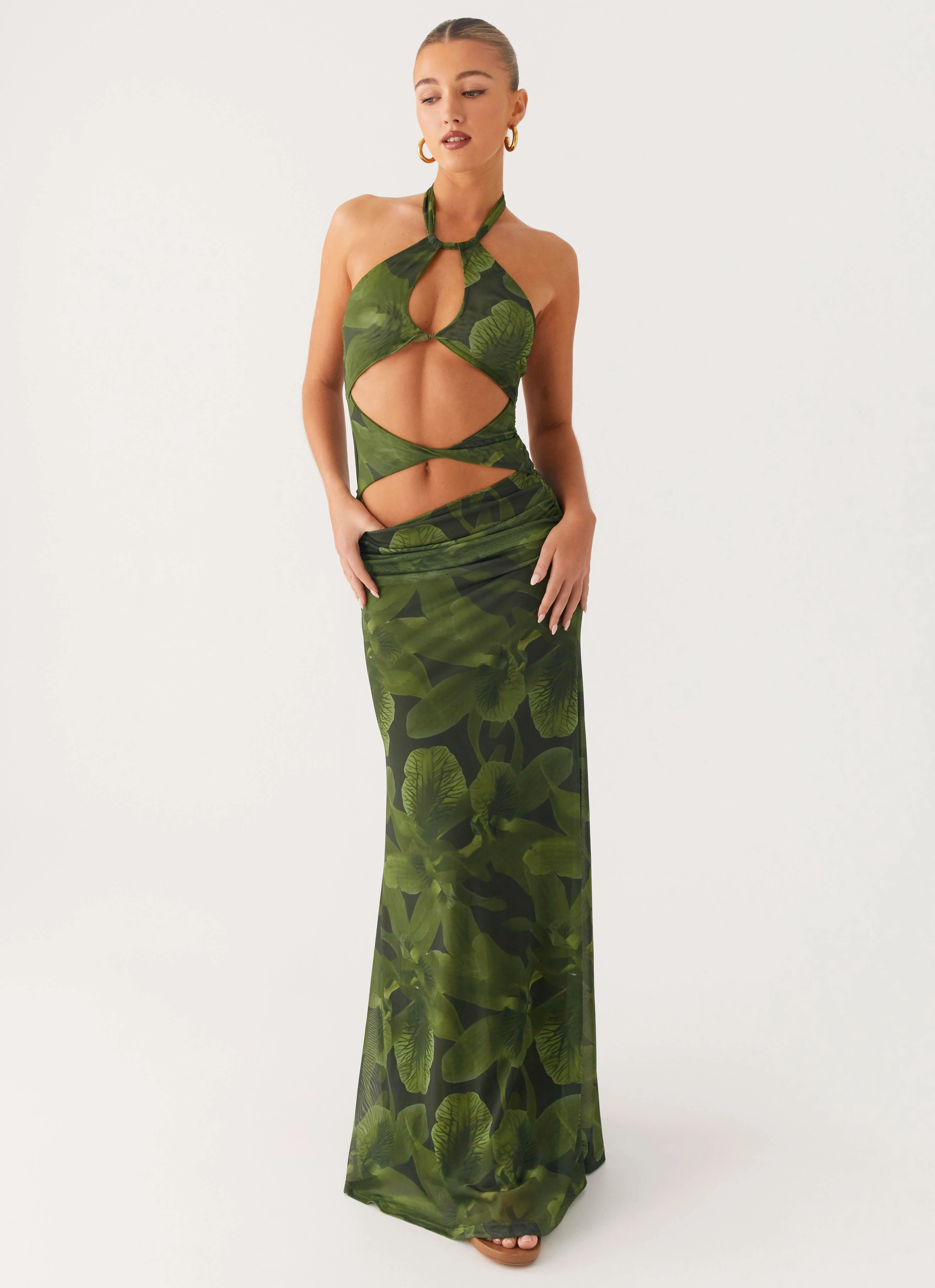 Jewel Tones Air Layer Tatyana Maxi Dress - Tropic Floral
