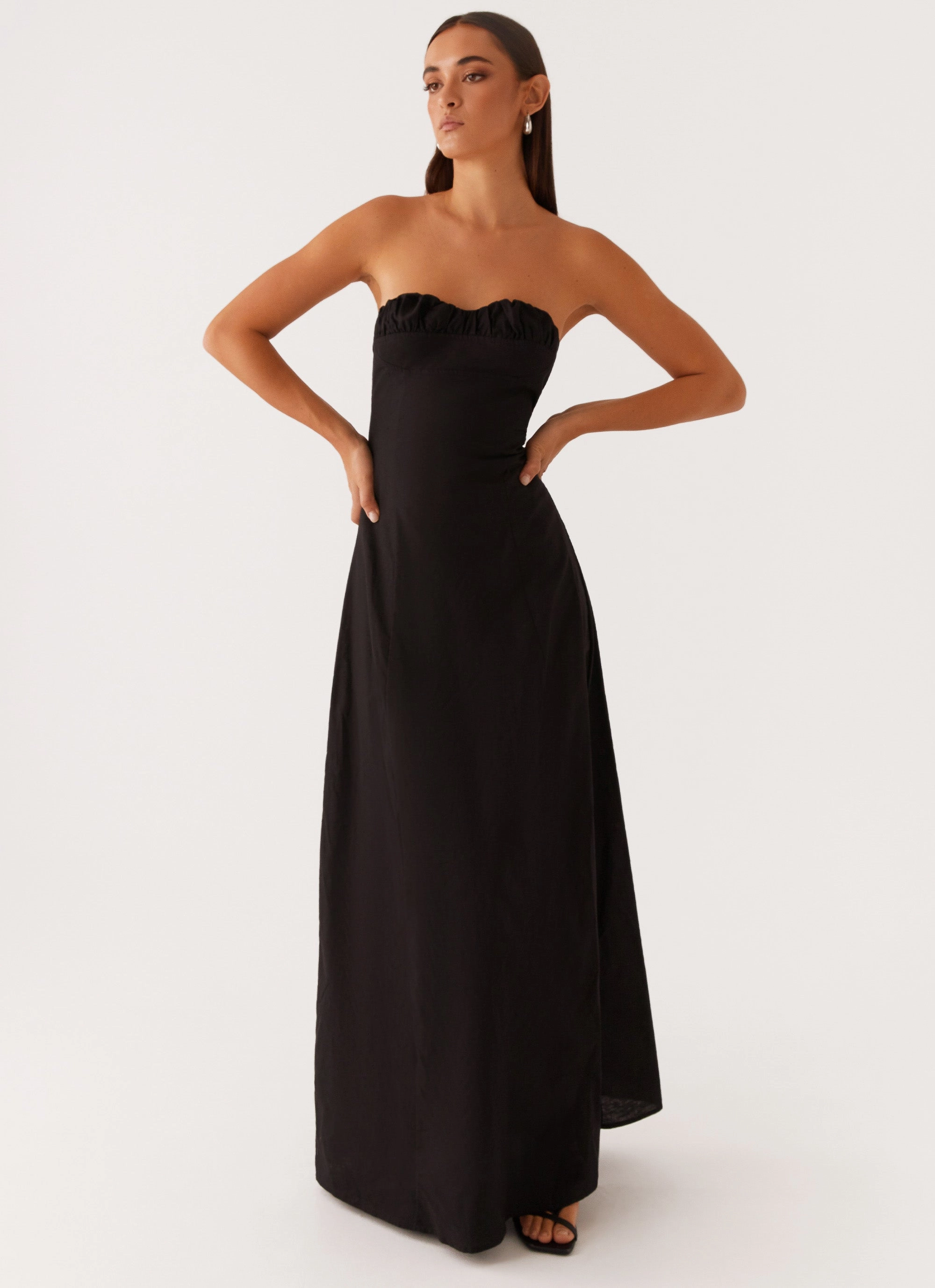 Airy Fit Relax Appeal Tayla Linen Maxi Dress - Black