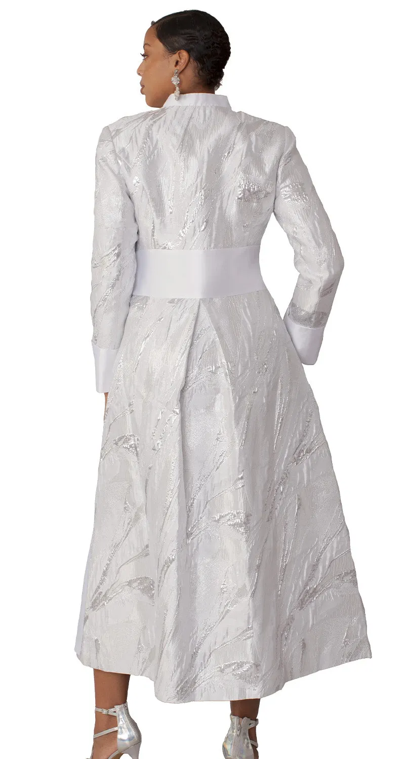 Taylor Church Robe 4821C-White/Silver
