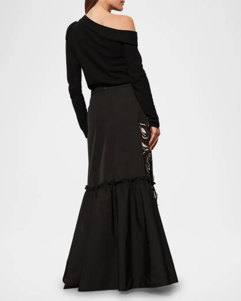 Genevieve Sweater Black Breathable mesh lining Summer Wardrobe