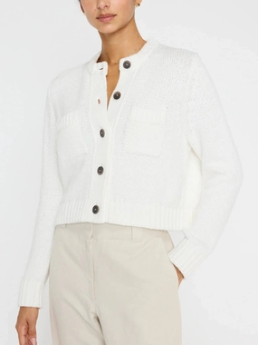 NonSlip Grip Tape Comfortable Cut Iben Cardigan Salt White