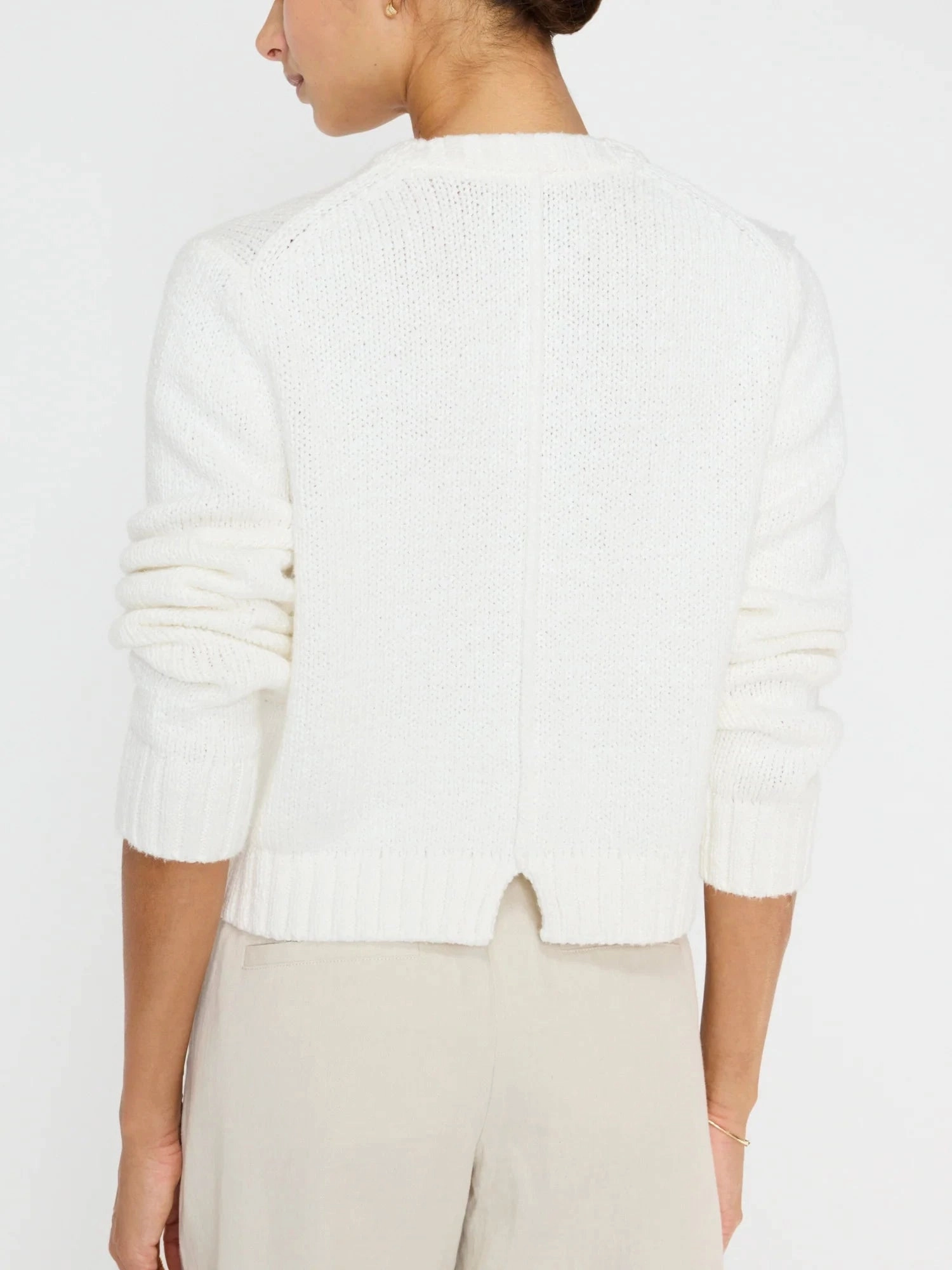 AntiPill Surface Lightweight Material Iben Cardigan Salt White