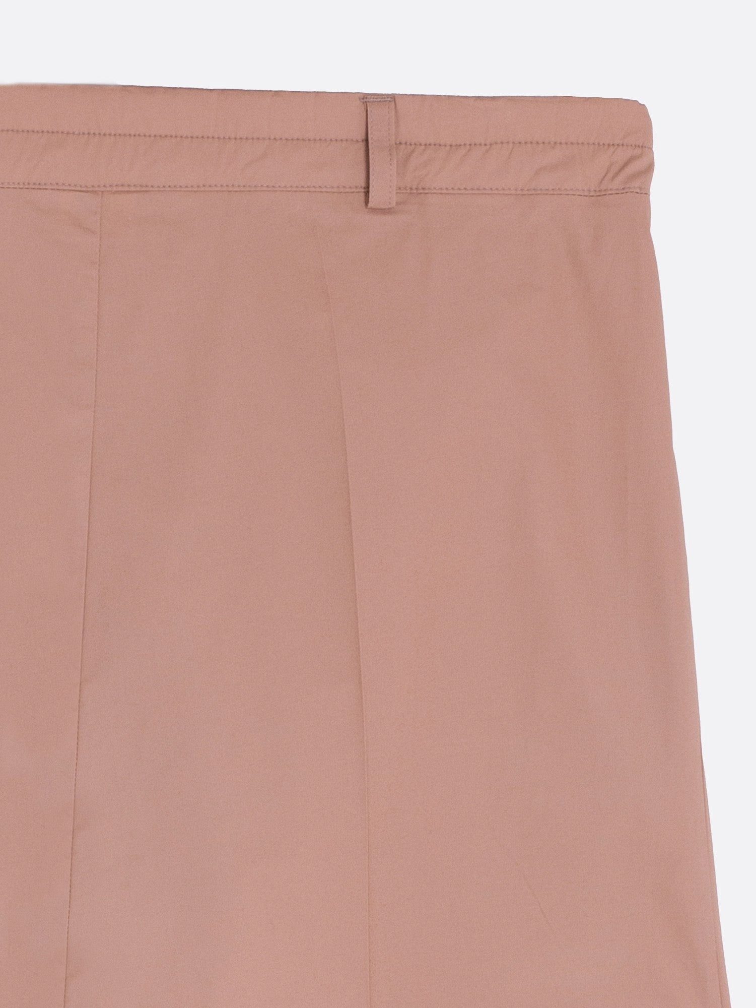 Wide-leg cut Flexible Gusset Design Palazzo Trouser in Beige Poplin