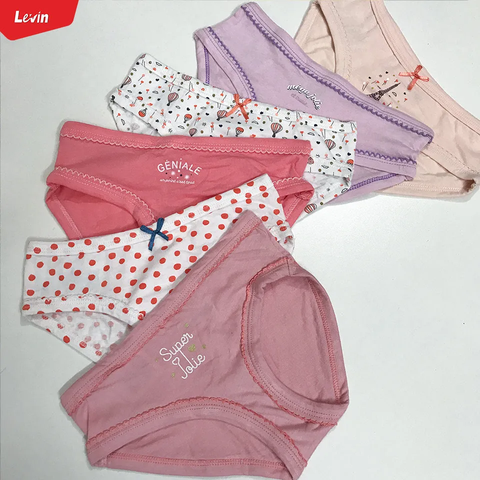 Teen Girls 3 Pack Premium Solid Print Design Cotton Panty