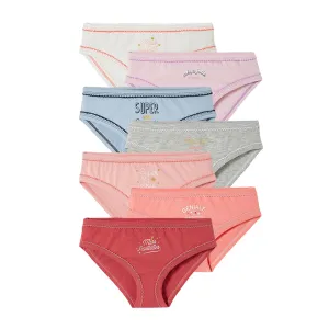Teen Girls 5 Pack Premium Solid Print Design Cotton Panty