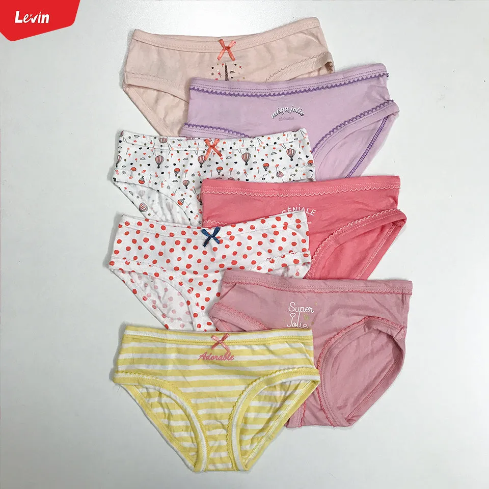 Teen Girls 5 Pack Premium Solid Print Design Cotton Panty