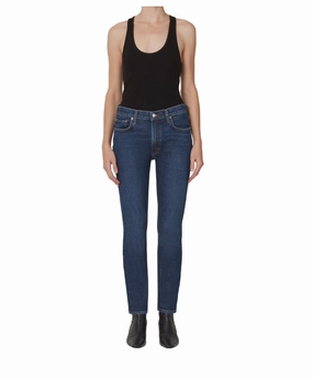 Relaxed Fit Relaxed Style Lightweight Durable Willow Mid Rise Slim Crop in Divided