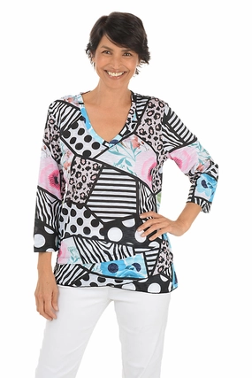 Patterned Patches Criss Cross Tunic Eco friendly materials Office Look