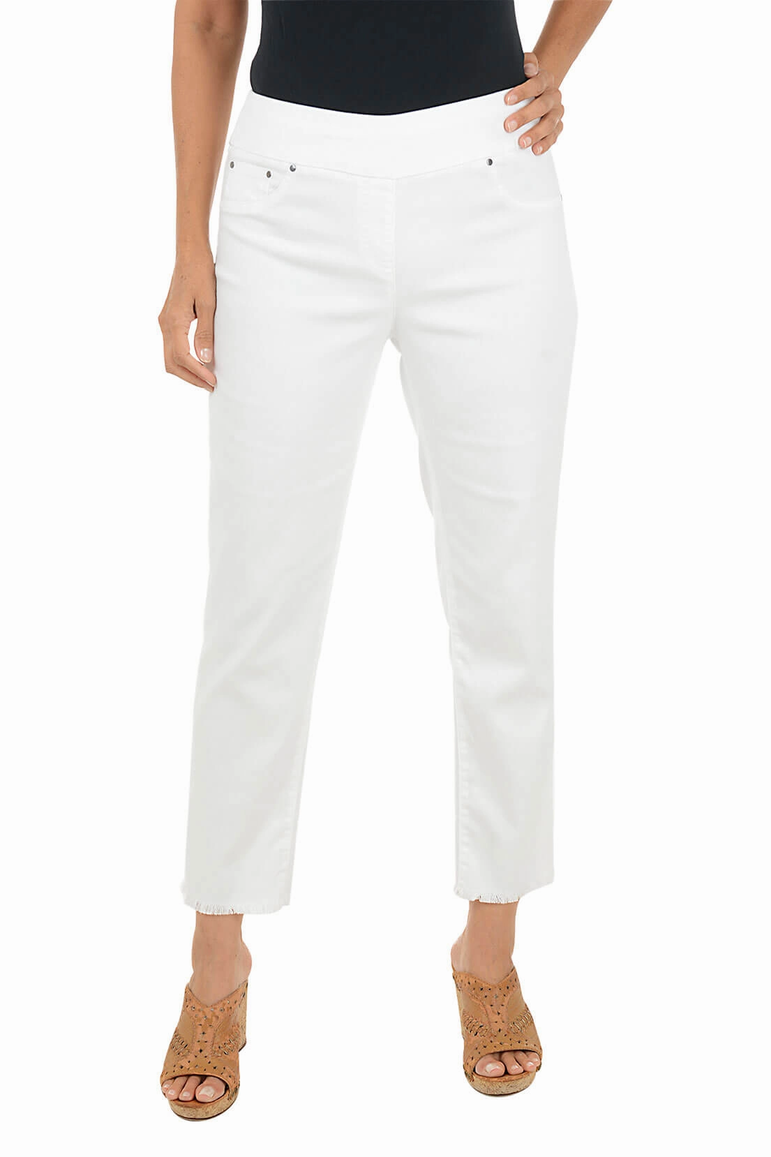 Tencel-Blend Denim Ankle Pant Essential Look