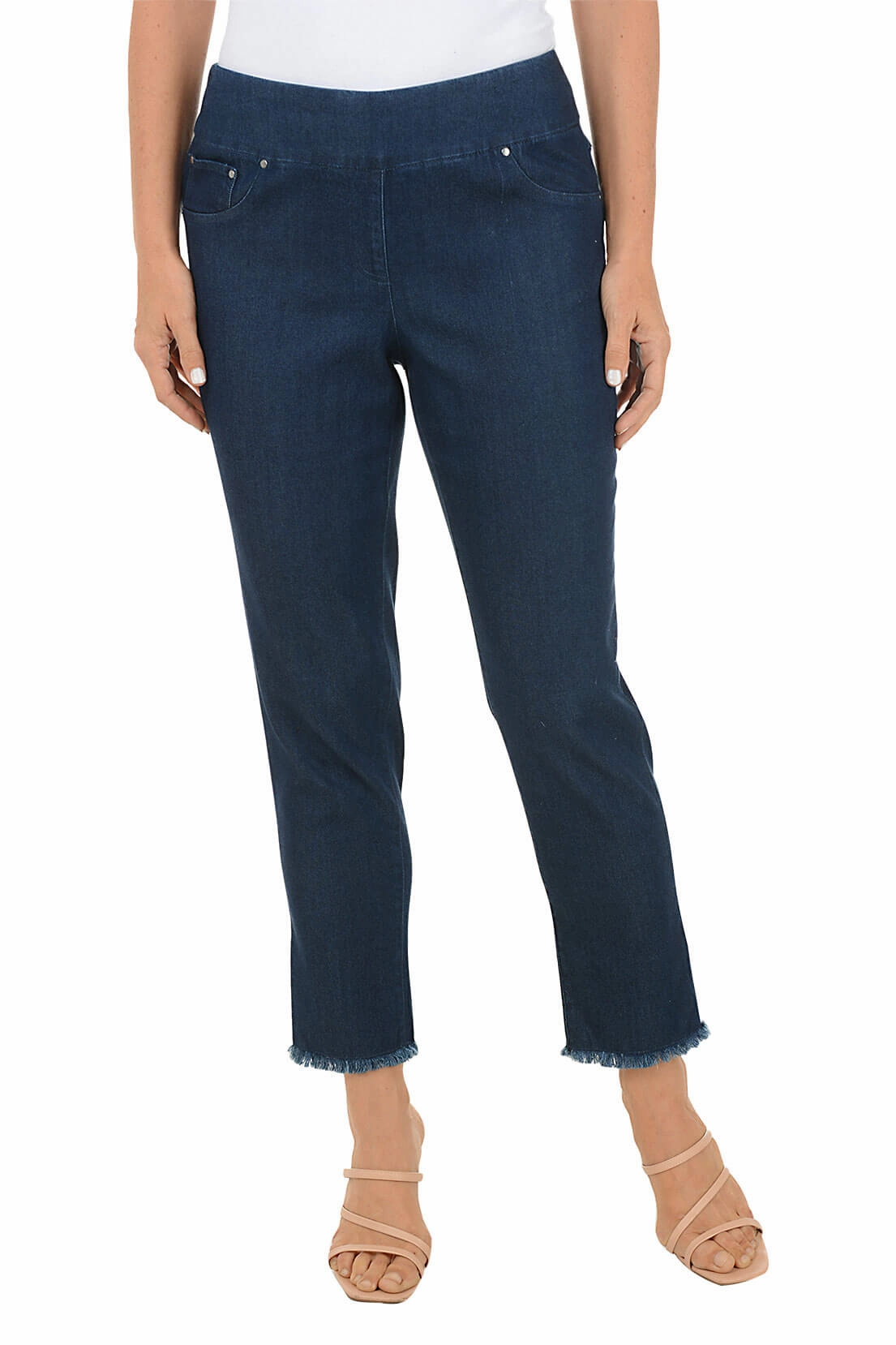 Tencel-Blend Denim Ankle Pant Feminine Cut