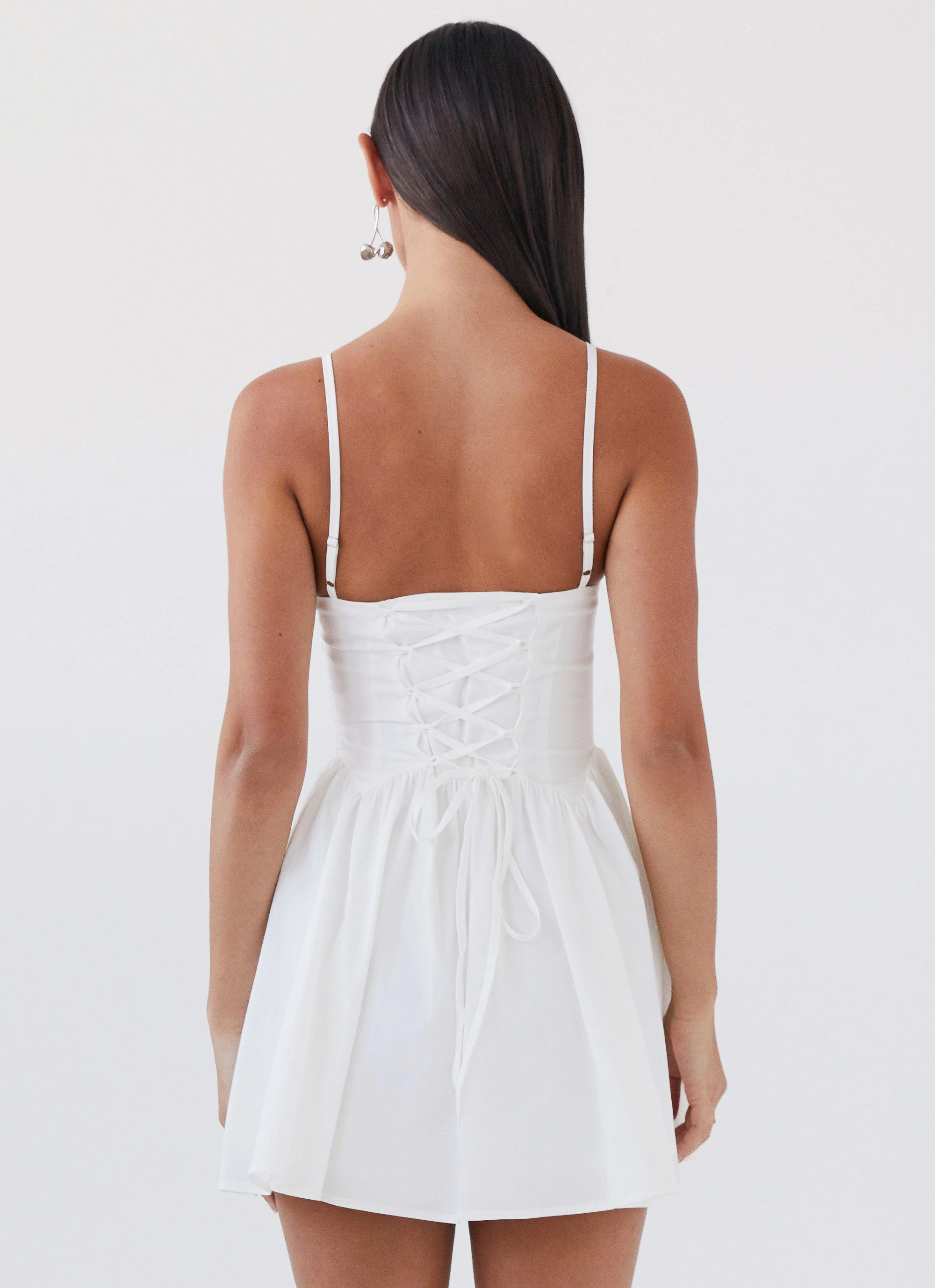 Tesoro Mio Mini Dress - White Tulle Flow Trend Focused