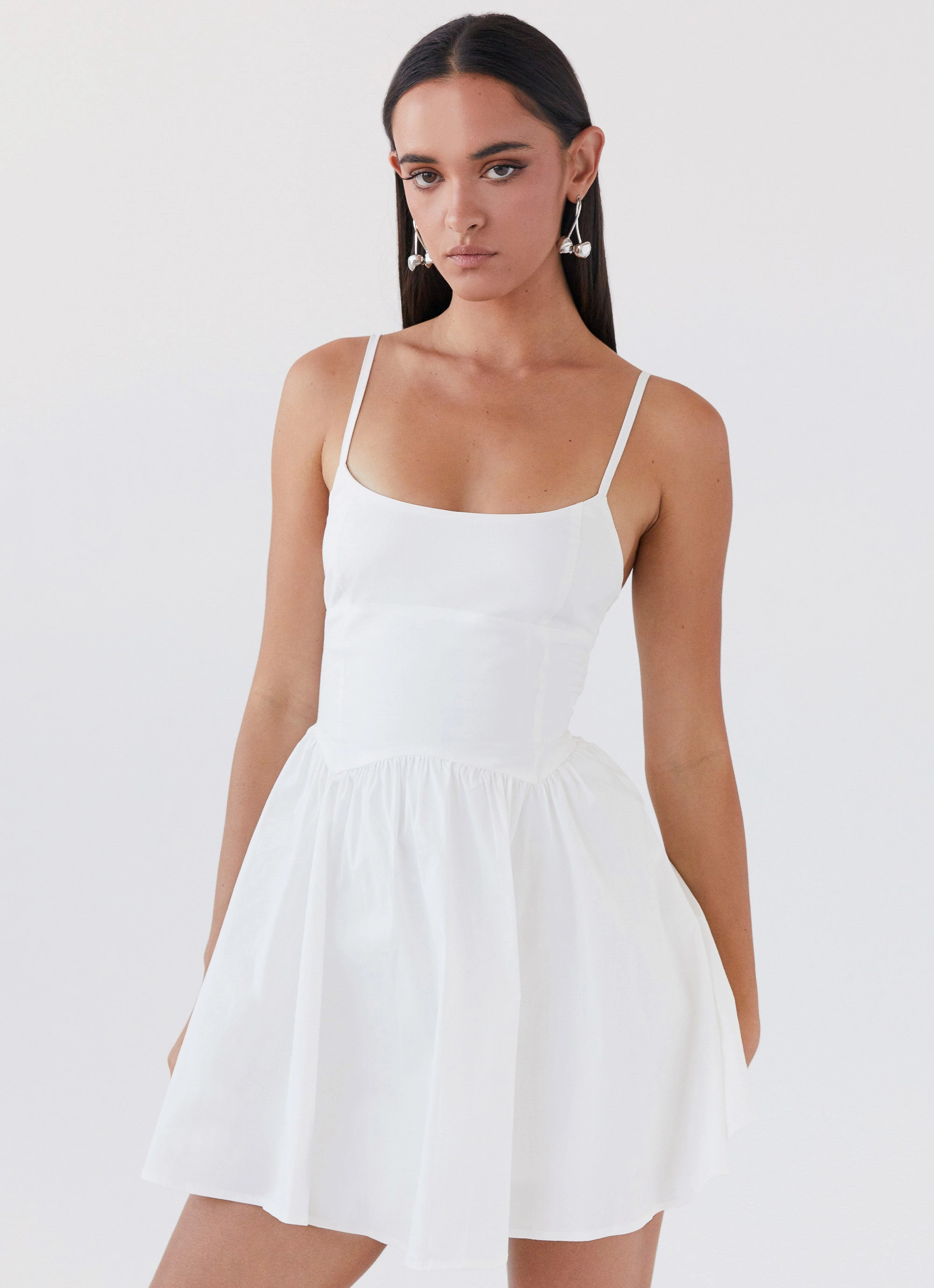 Tesoro Mio Mini Dress - White Japan Line Winter Layering